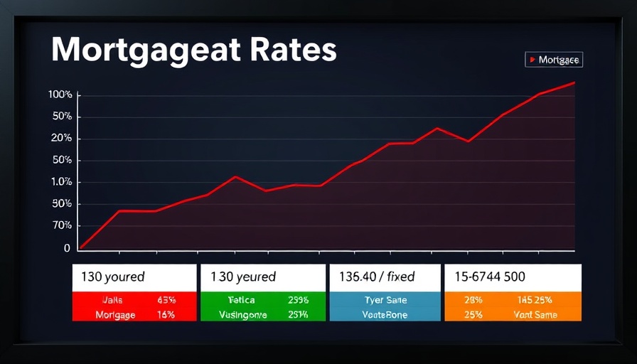 Graph showing mortgage rates rise ahead of jobs report.