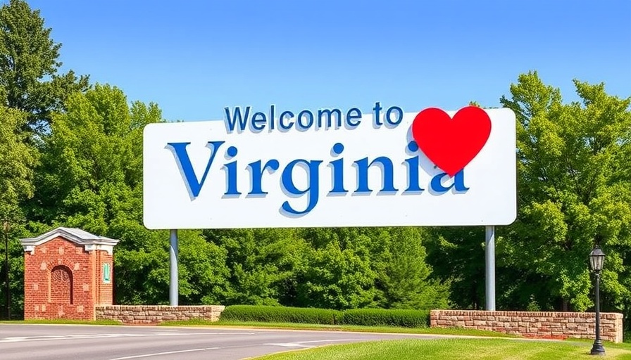 Welcome to Virginia sign with heart, cheapest places to live