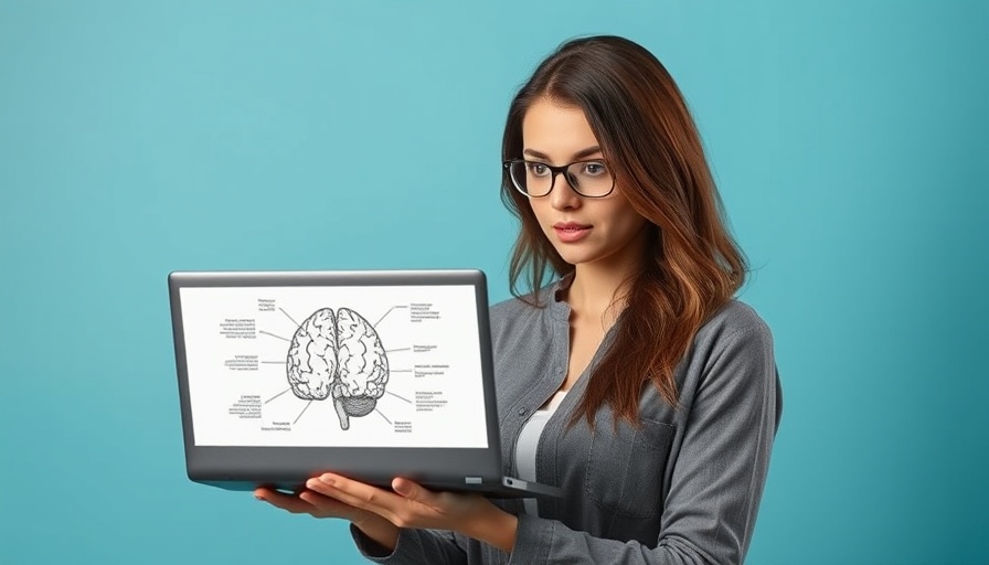 Self-blame and depression concept with woman explaining brain diagram.