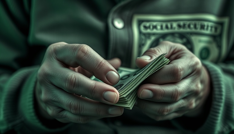 Social Security smaller checks: elderly hands counting money, symbolic image.