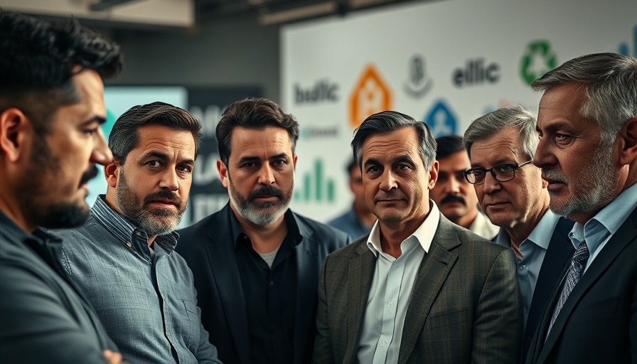 Group of men discussing consequences of contractor disputes on a show.