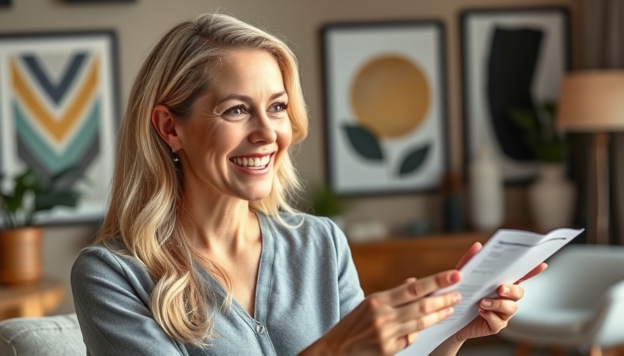 Blonde woman explaining mortgage qualification changes in a home office.
