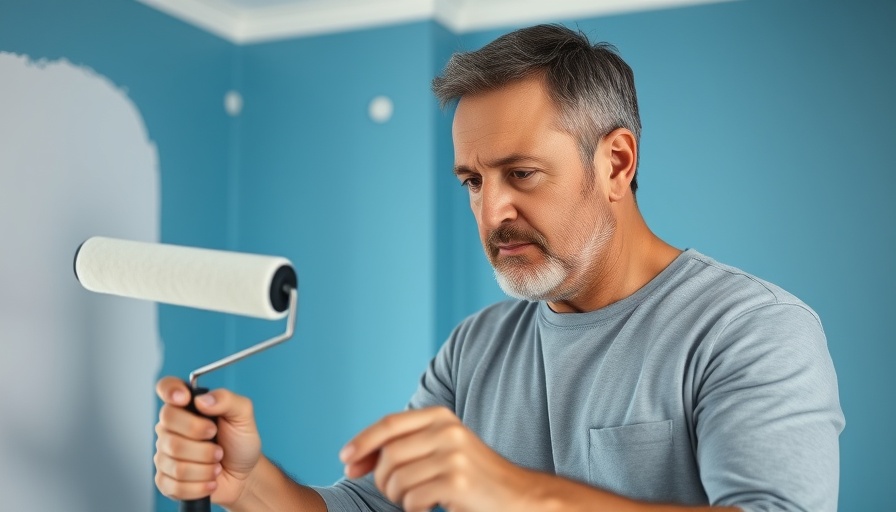 Man demonstrating painting techniques to get rid of roller lines.