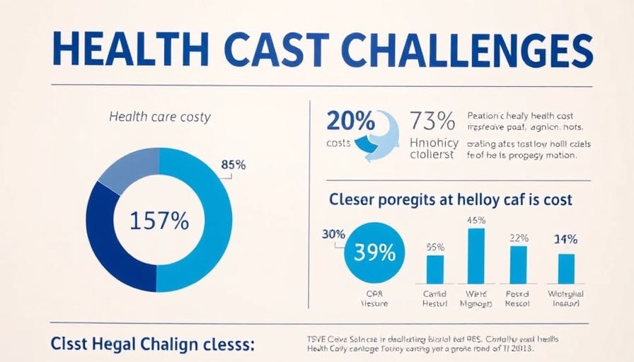 Infographic on health care cost challenges by demographic.