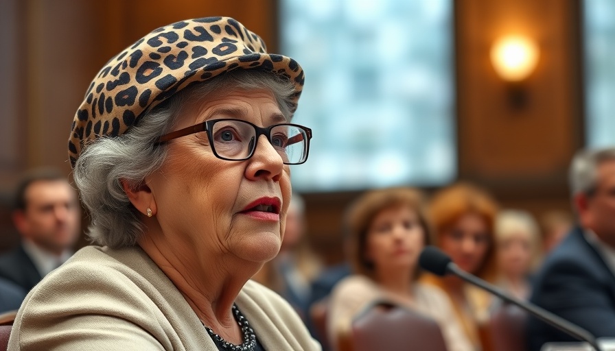 Older woman speaks at meeting on elder financial abuse