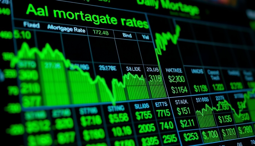 Graphical display of mortgage rates today with bond market data.