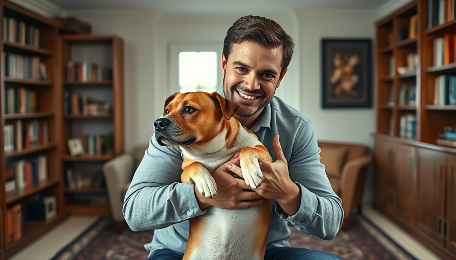 Dog Heimlich Maneuver demonstration in cozy room for veterinarians