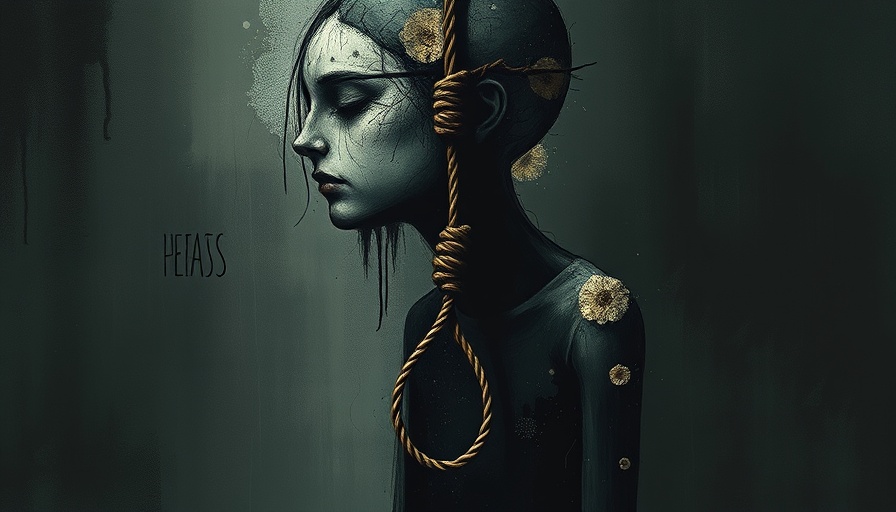 Abstract art of mental distress reflecting emotional turmoil.