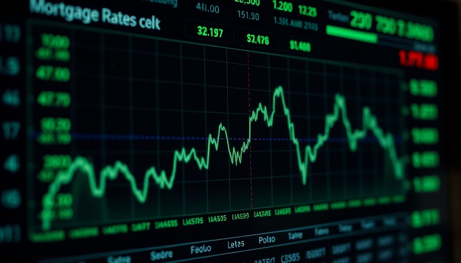 Financial data display of mortgage rates with chart.