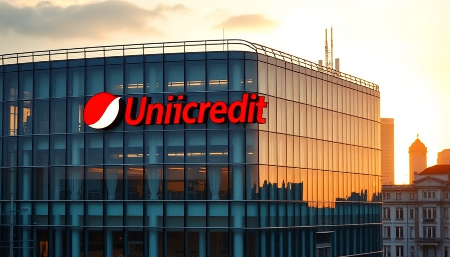 UniCredit logo on building at sunset, UniCredit withdraws offer for BPM.