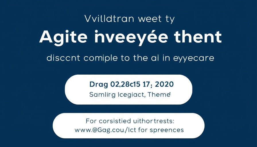 AI in Eyecare event promotion graphic with event details.
