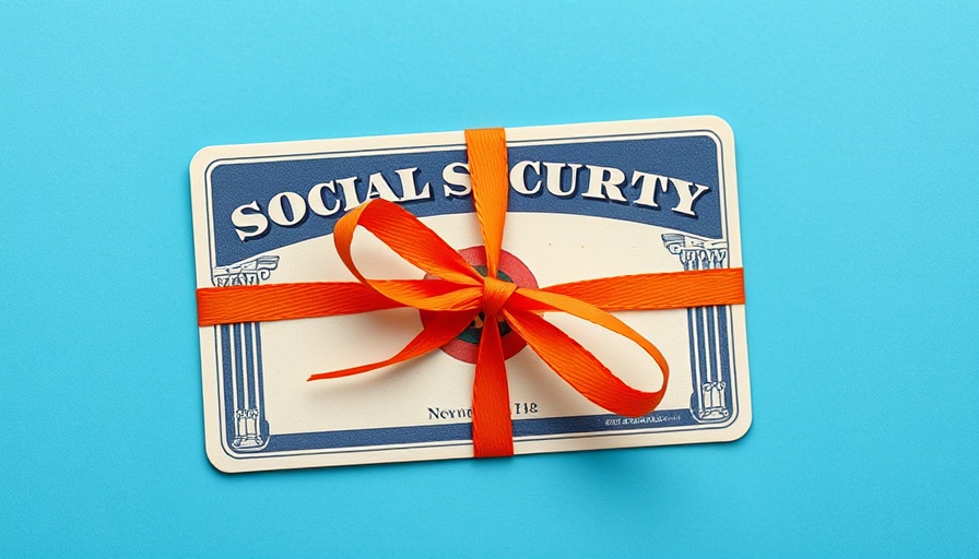 Vintage Social Security card gift-wrapped for bigger benefits.