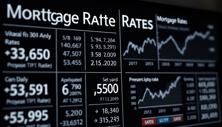 Detailed display of mortgage rates with a graph, Mortgage Rates Steady.