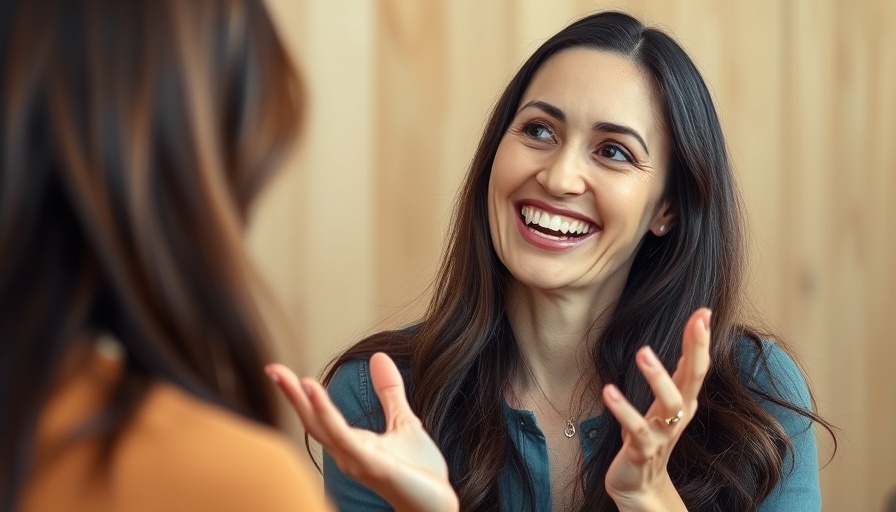 Woman discussing house flipping and relationships in a thoughtful manner.