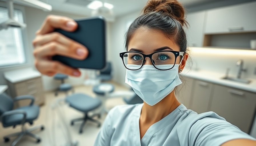 Decade in Dental Hygiene professional hygienist selfie in office.