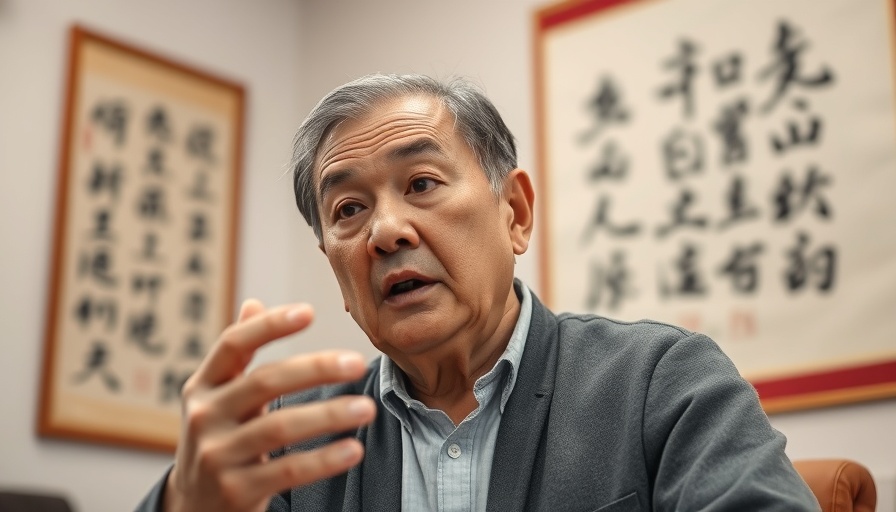 Man engaged in animated discussion indoors, focus expression.