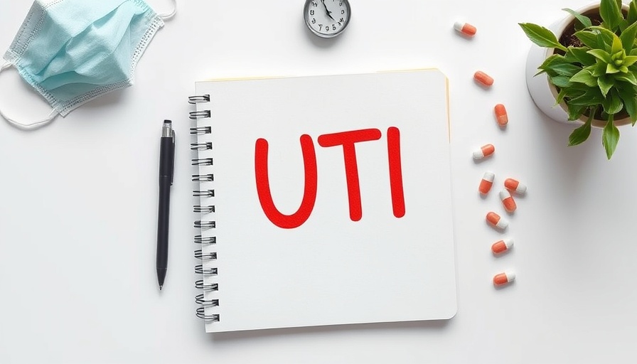 UTIs increased risk of heart attack and stroke concept image.