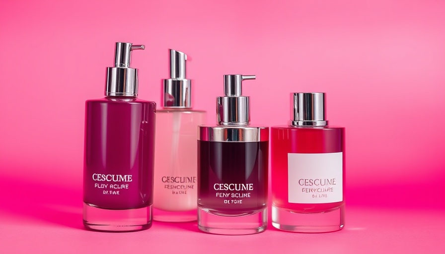 Elegant armpit brightening creams on pink background.