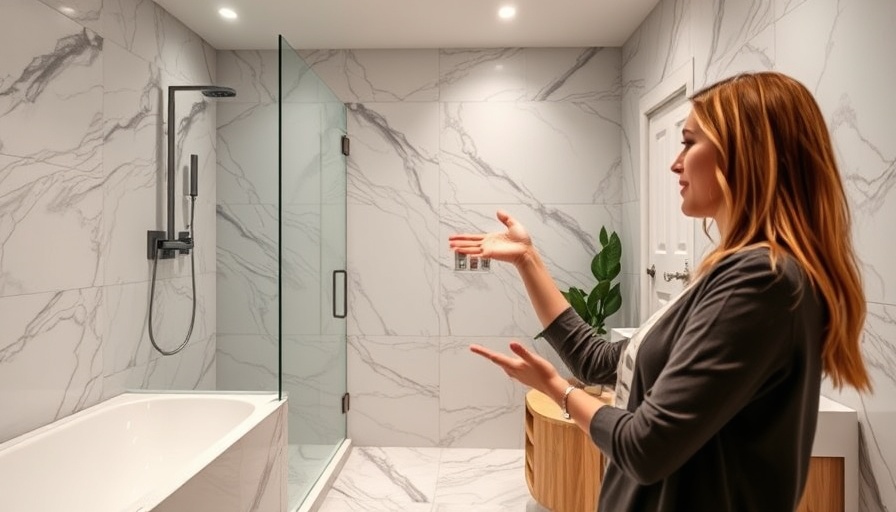 Modern bathroom renovation explanation with glass shower.