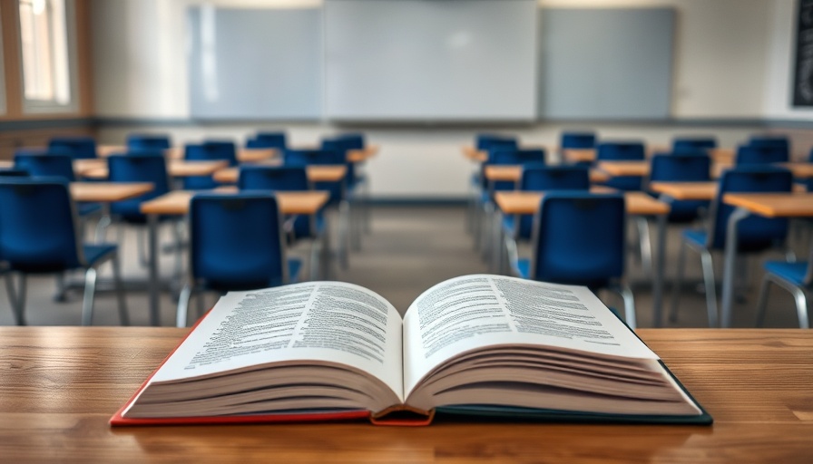 Open textbook on desk in empty classroom for MBBS seats in Odisha 2025.