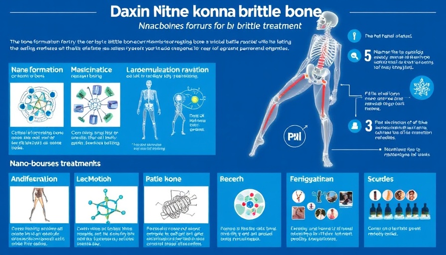 Informative infographic on nano form for brittle bones treatment.