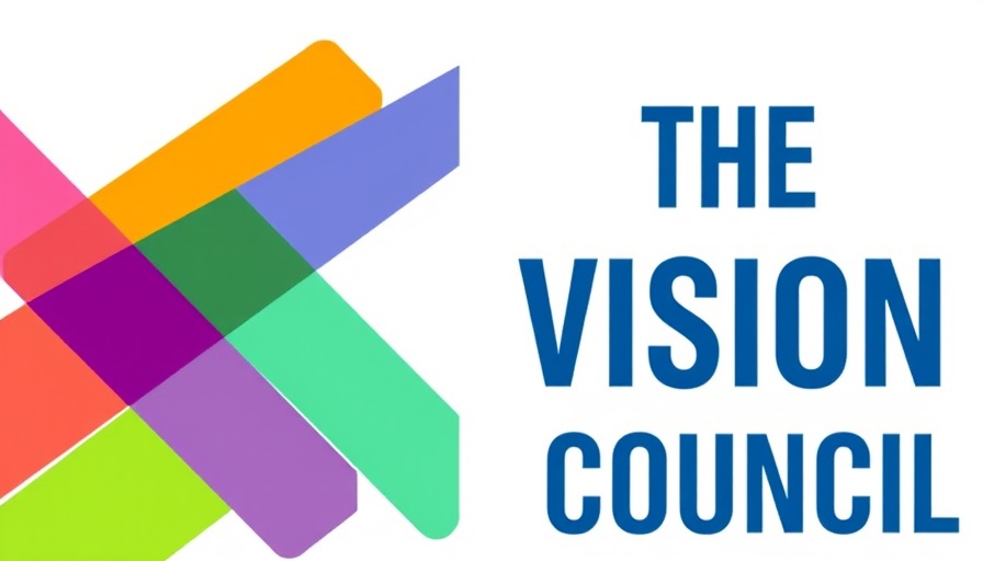 Colorful logo of The Vision Council, optical technical standards.