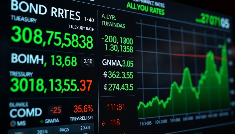 Financial chart showing bonds steady ahead of CPI data.