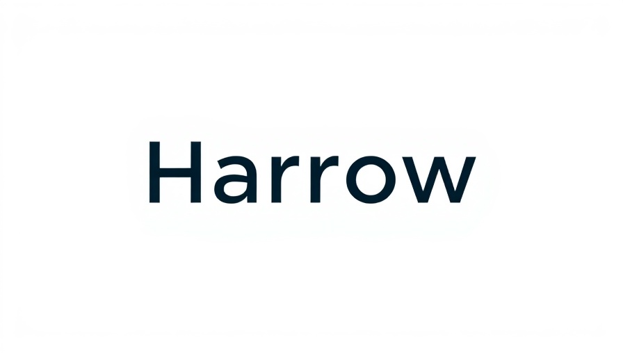 Harrow logo and slogan reflecting Q2 2025 revenue growth