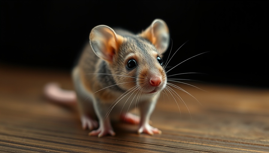 Genetically engineered mouse model in a lab setting.