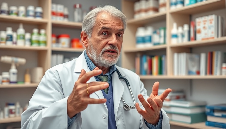 Veterinarian discussing cat separation anxiety in clinic.
