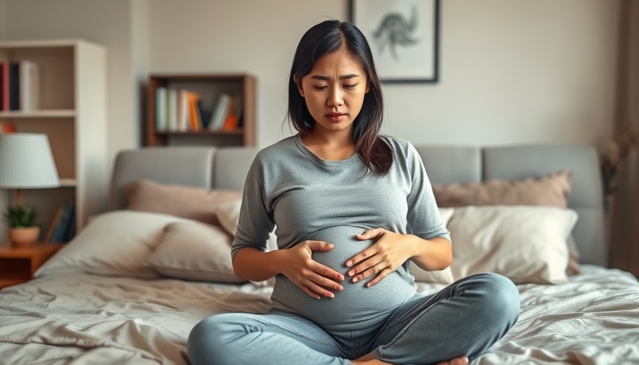 Pregnant woman experiencing nausea suggesting Metformin Hyperemesis Gravidarum Prevention.