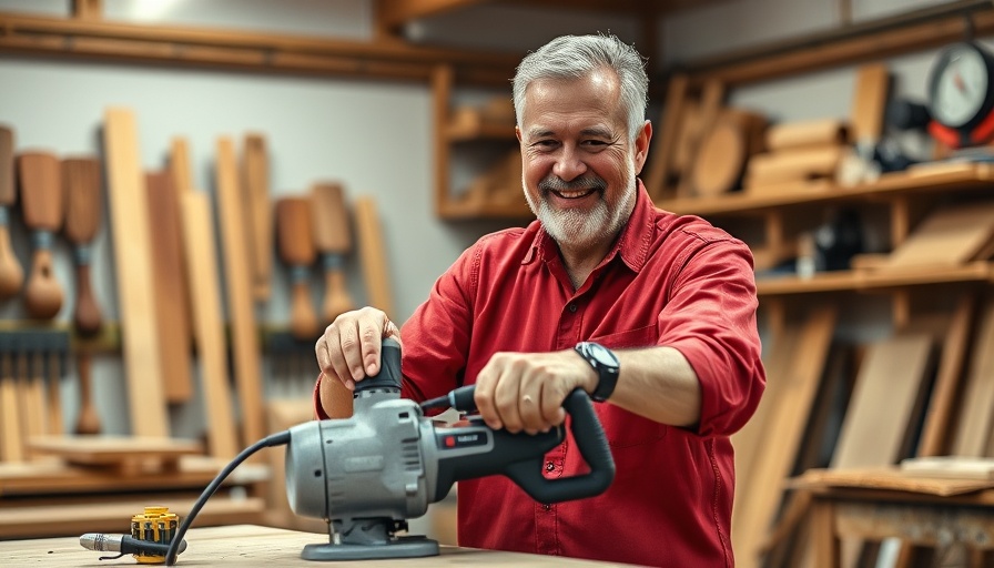 Home improvement tip shared by a man in a workshop.
