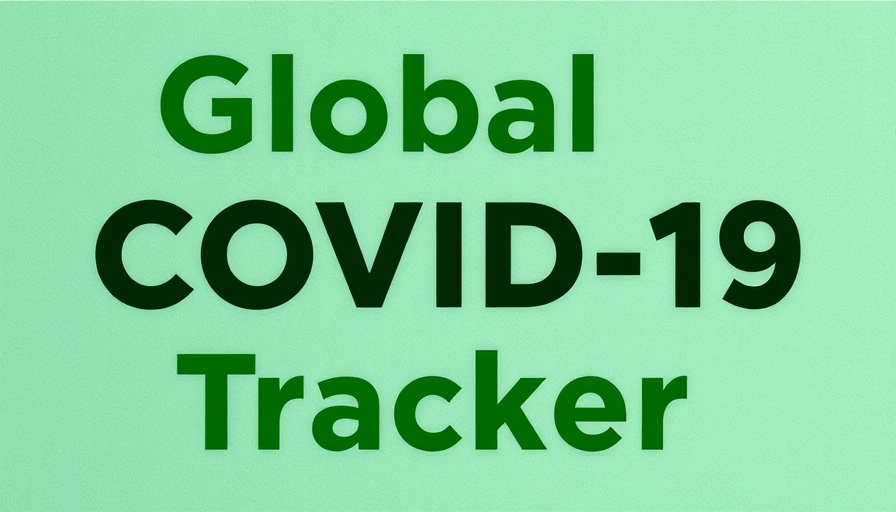 Green banner displaying the title 'Global COVID-19 Tracker' for trends.