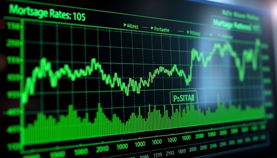 Mortgage rates graph after Powell's speech, showing fluctuations.