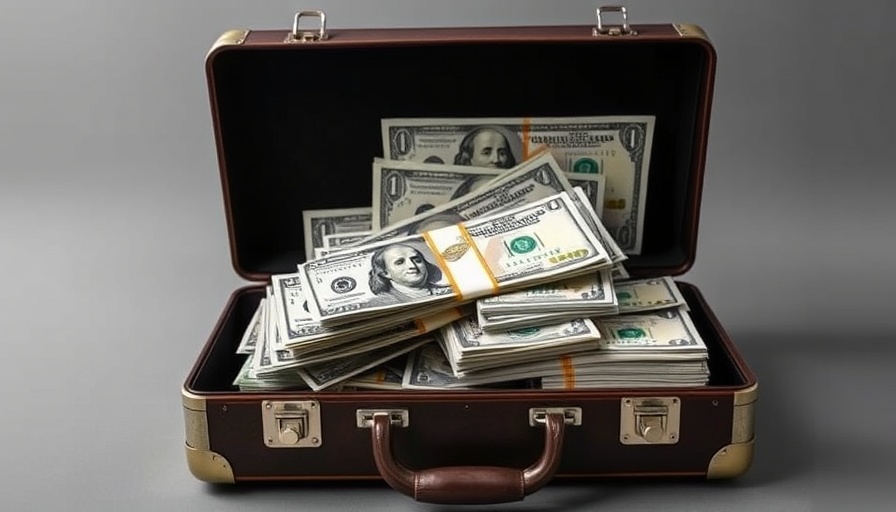 Open briefcase with stacks of cash for tax planning for high earners.