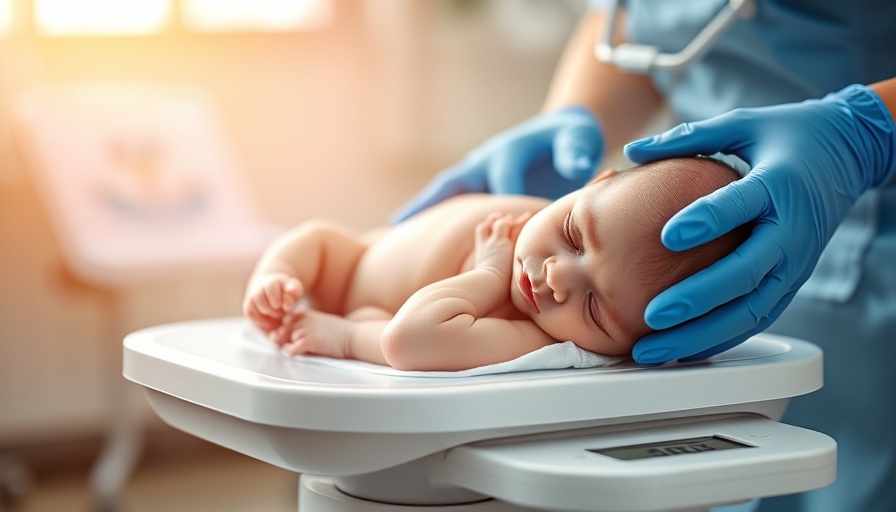 Newborn APGAR analysis with nurse using weighing scale, enhanced APGAR analysis.