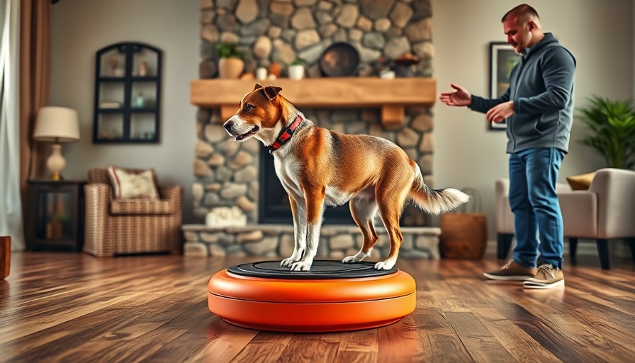 Dog training in cozy room setting with balance exercise - how to teach your dog to think