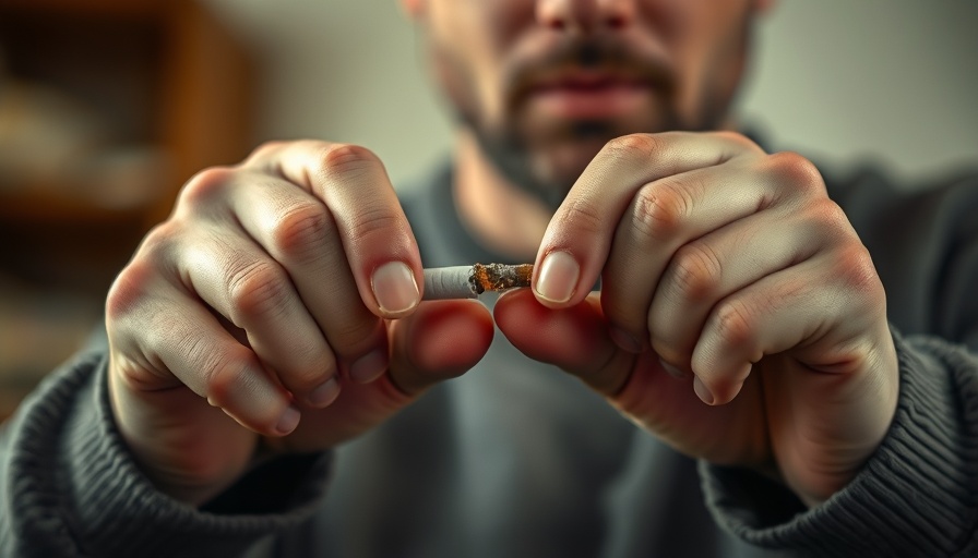 Hands breaking cigarette as a quit smoking option.