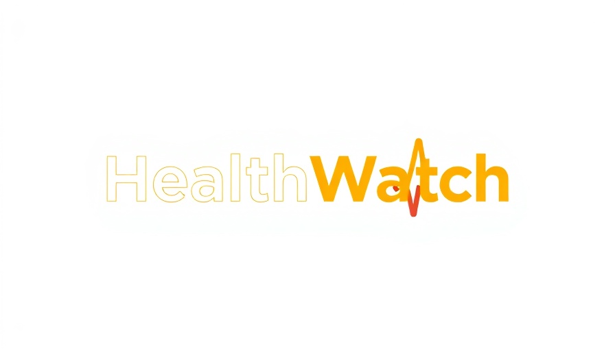 HealthWatch logo, heart motif, vaccination theme.