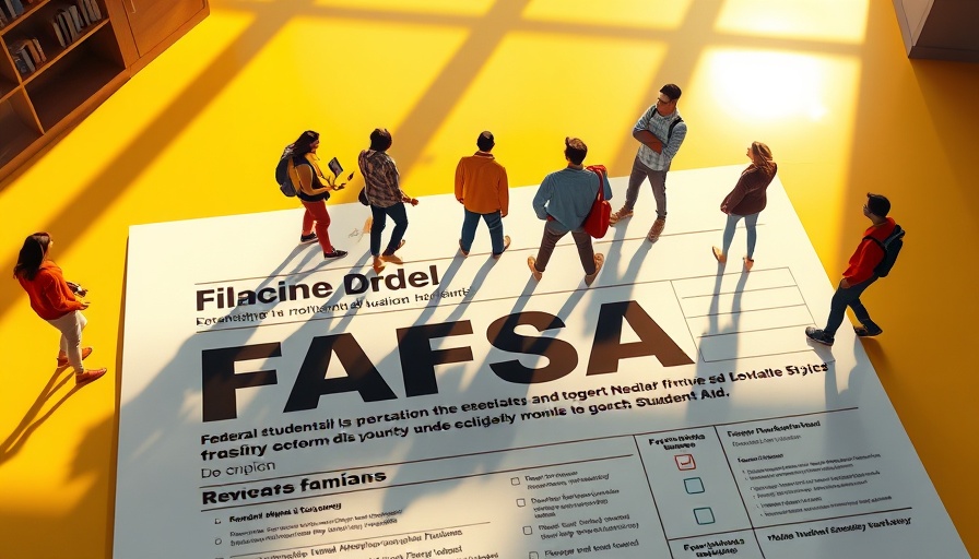 Illustration of people on FAFSA form emphasizing early access.