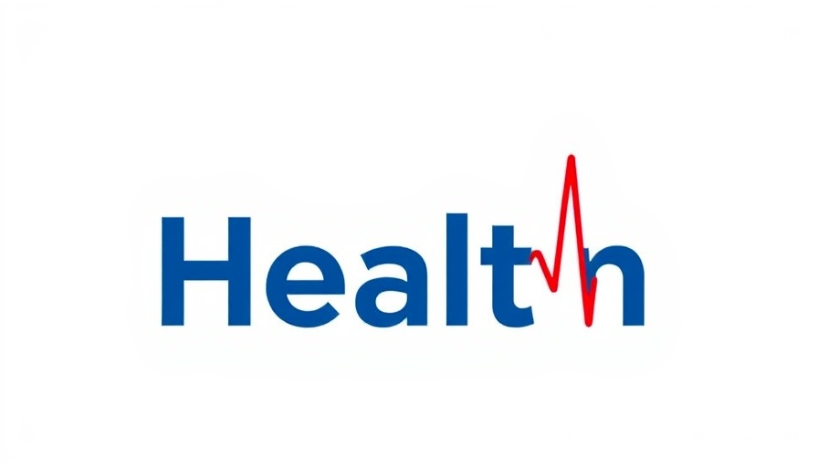 Modern health logo with heart rate design, bold text.