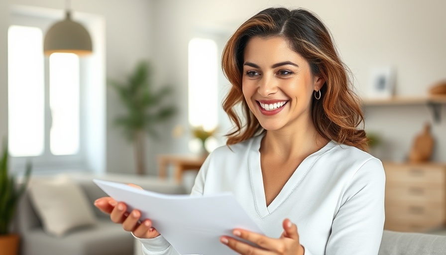 Confident woman discussing health indoors, breath health topic.