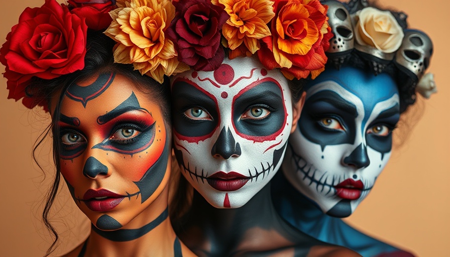 Creative Halloween makeup ideas featuring diverse styles.