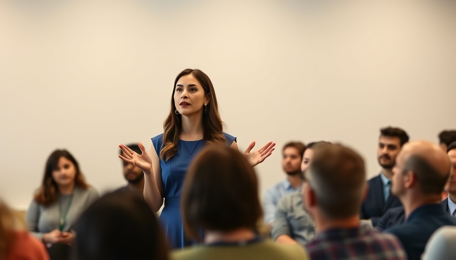 Speaker discusses house flipping traps in a presentation.