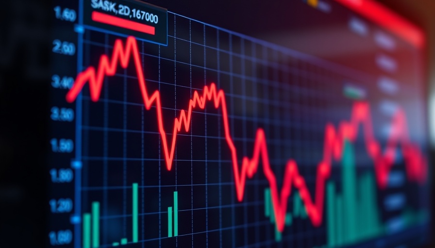 Calm market trends displayed in a digital financial graph with stock performance.