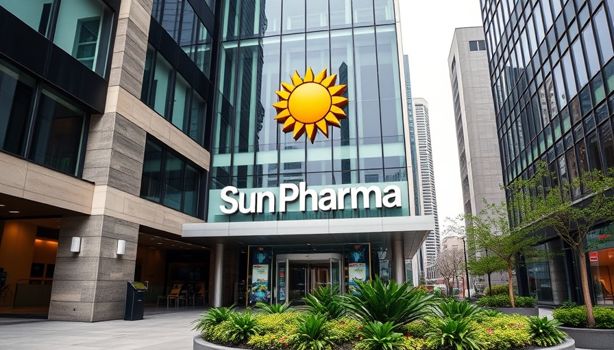 Sun Pharma corporate building exterior for Esomeprazole Phase IV Trial Approval.
