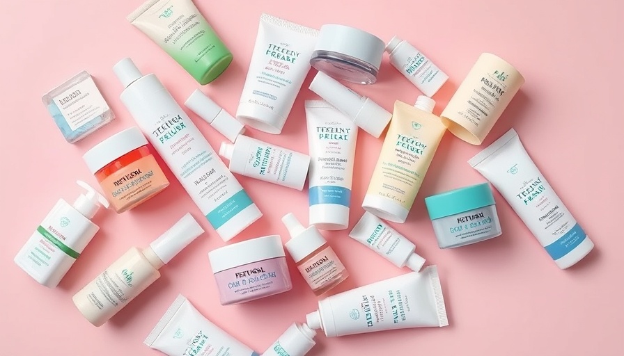 Assorted fragrance-free moisturizers on a pink backdrop.