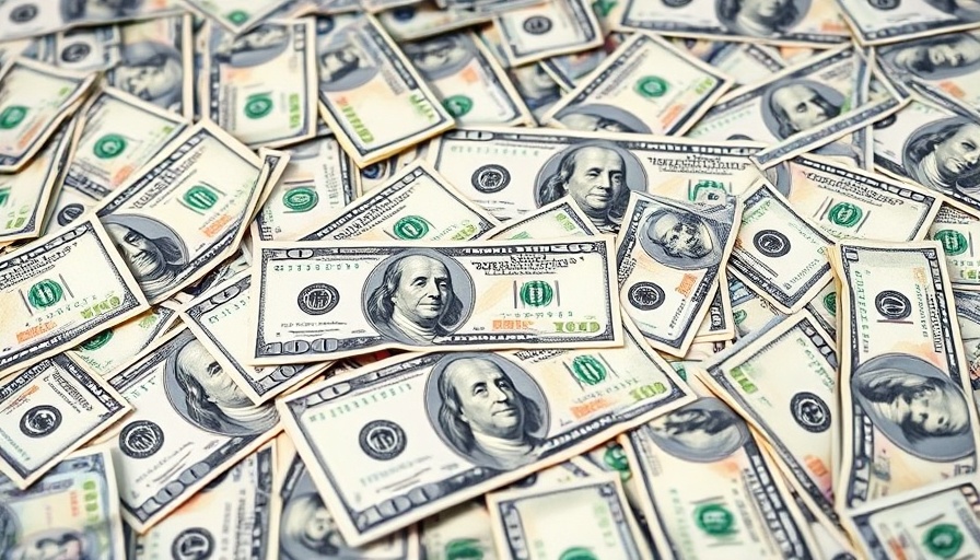 Close-up of scattered hundred dollar bills representing financial fraud Arizona 2025.