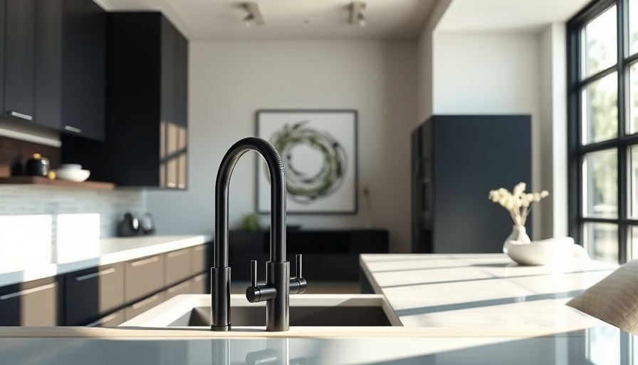 Kitchen remodeling transformation: sleek modern kitchen with black fixtures.