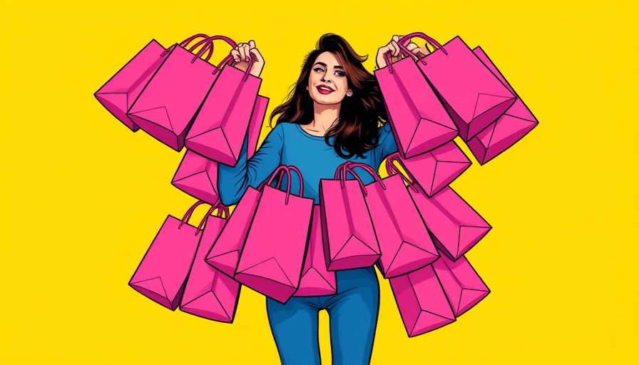 Person enjoying retail therapy with vibrant shopping bags.